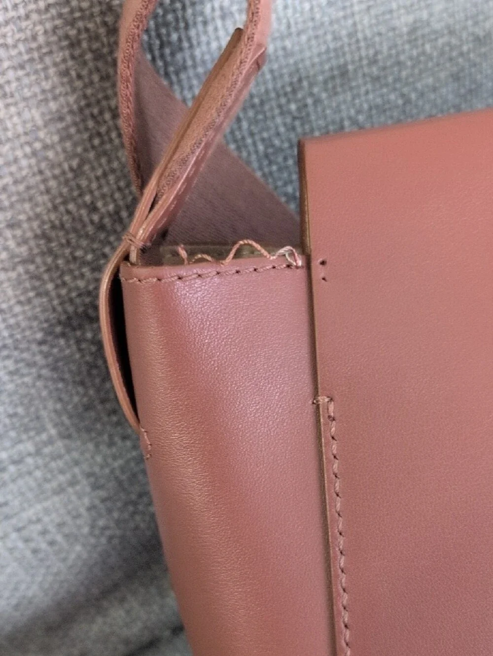 Brown Leather Crossbody Bag - Everyday Structured Shoulder Bag